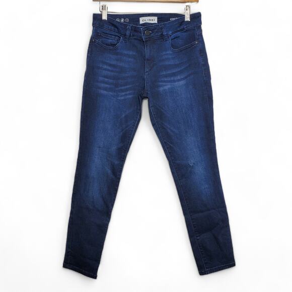 DL1961 Women's Coco Curvy Ankle Skinny Jeans Size 27 Mid Rise Dark Wash Stretch - Picture 2 of 10